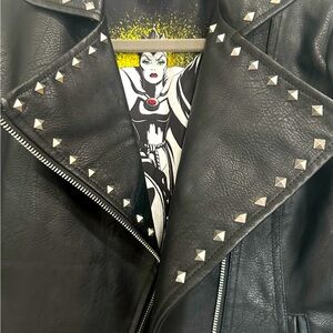 Disney Villains Snow White Evil Queen Faux Leather Black Jacket